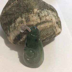 Ruyi Natural Jade Pendant, Grade A